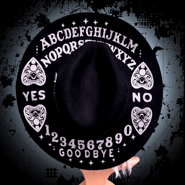Ouija Floopy or Wide Brim Style Fedora Hat Witchy Festival Hat