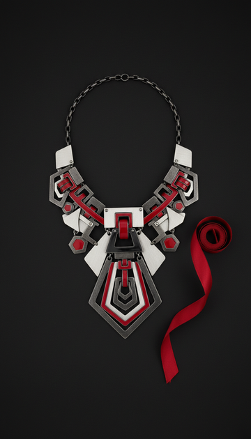 Layered Mixed-Metal Statement Necklace
