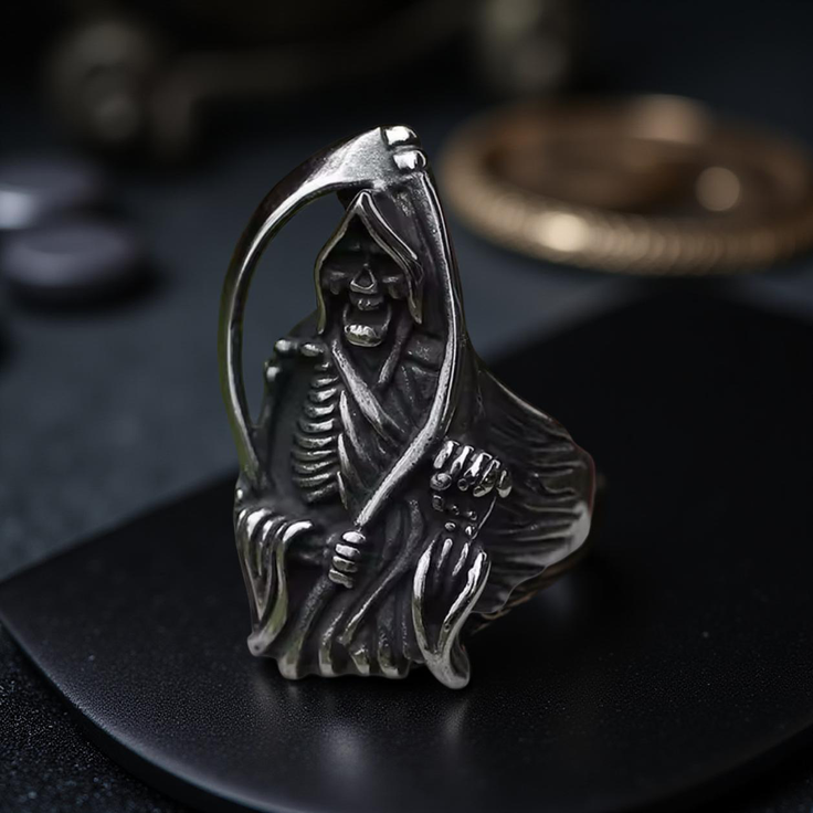 Grim Reaper Ring – Stainless Steel Death Skull Statement Ring