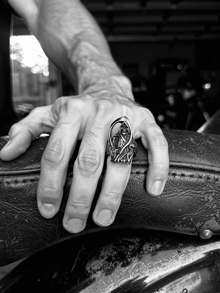 Grim Reaper Ring – Stainless Steel Death Skull Statement Ring
