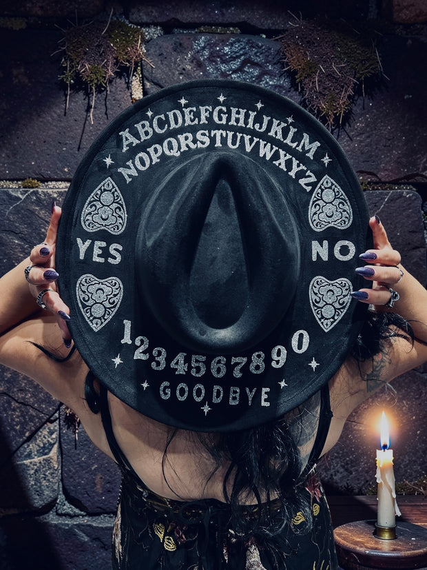 Ouija Floopy or Wide Brim Style Fedora Hat Witchy Festival Hat