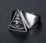 All-Seeing Eye Pyramid Ring – Stainless Steel Occult Symbol Ring
