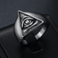 All-Seeing Eye Pyramid Ring – Stainless Steel Occult Symbol Ring