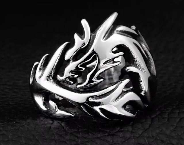 Inferno Dragon Ring – Gothic Stainless Steel Wraparound Jewelry