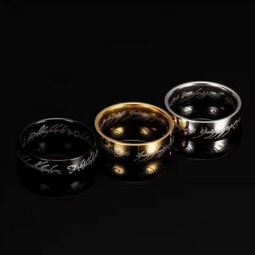 LOTR-Inspired Rune Band Ring