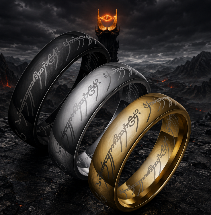 LOTR-Inspired Rune Band Ring