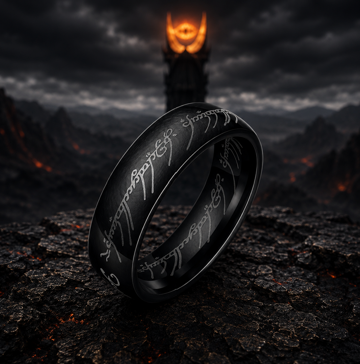LOTR-Inspired Rune Band Ring