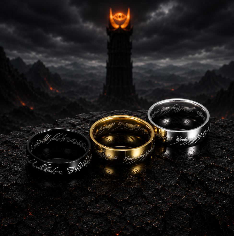 LOTR-Inspired Rune Band Ring