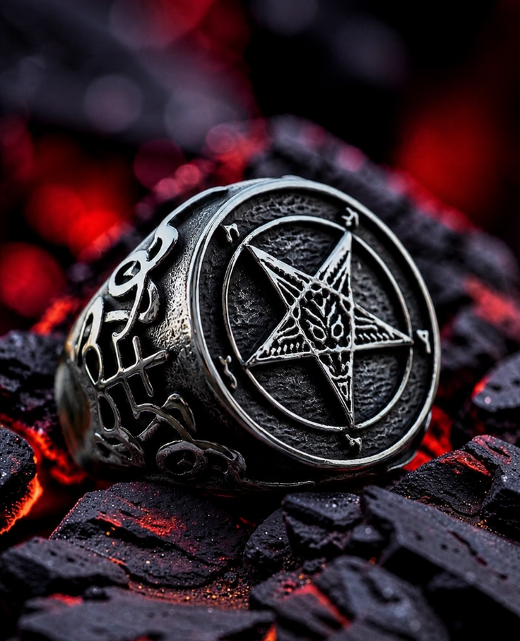 Occult Star Stainless Steel Ring
