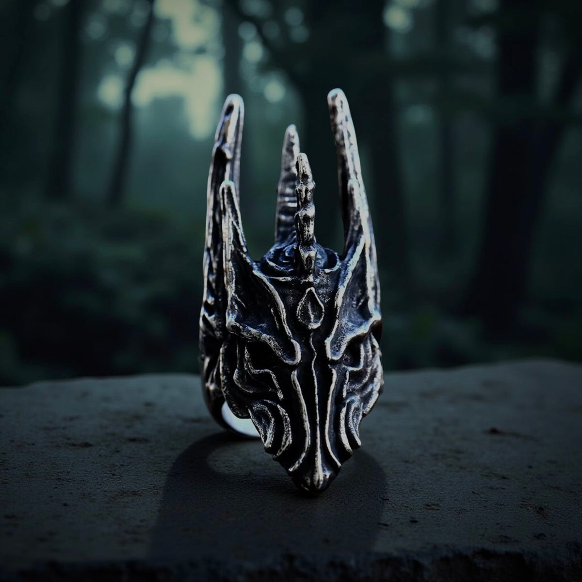 Sauron-Inspired Large 8mm Stainless Steel Ring