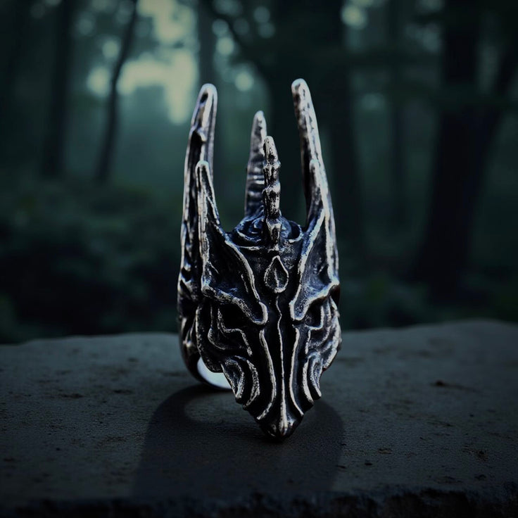 Sauron-Inspired Large 8mm Stainless Steel Ring