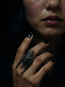 Sauron-Inspired Large 8mm Stainless Steel Ring