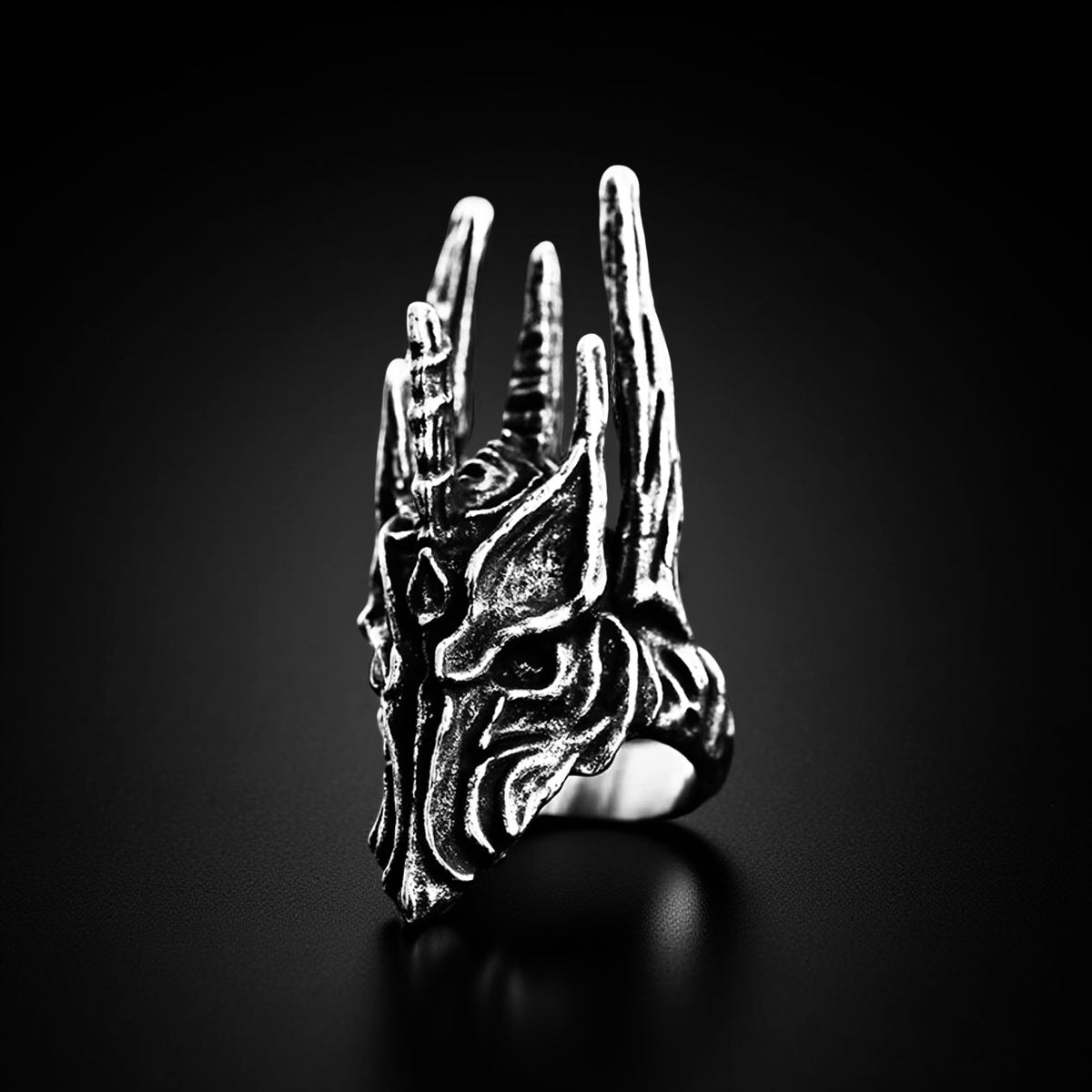 Sauron-Inspired Large 8mm Stainless Steel Ring