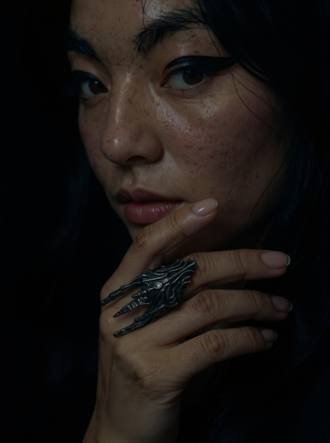 Sauron-Inspired Large 8mm Stainless Steel Ring