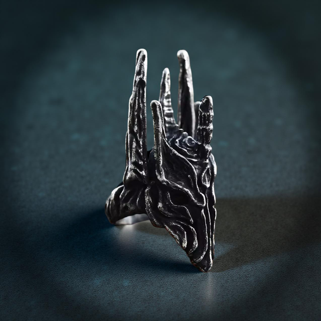 Sauron-Inspired Large 8mm Stainless Steel Ring