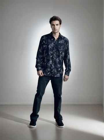 Taxidermy Men’s Button-Up Shirt – Dark Alternative Matching Set