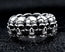Graveyard Skull Band Ring – Stainless Steel Skull Ring (Thick or Thin Band)